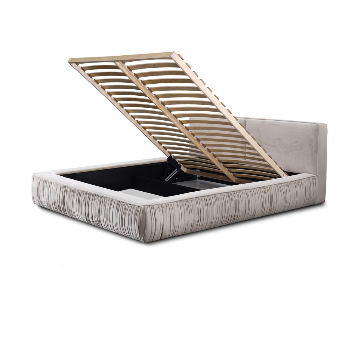 POLSTERBETT Lexie In Riviera Komplett - Beige, Holzwerkstoff/Textil (180/200cm) - Fun Möbel
