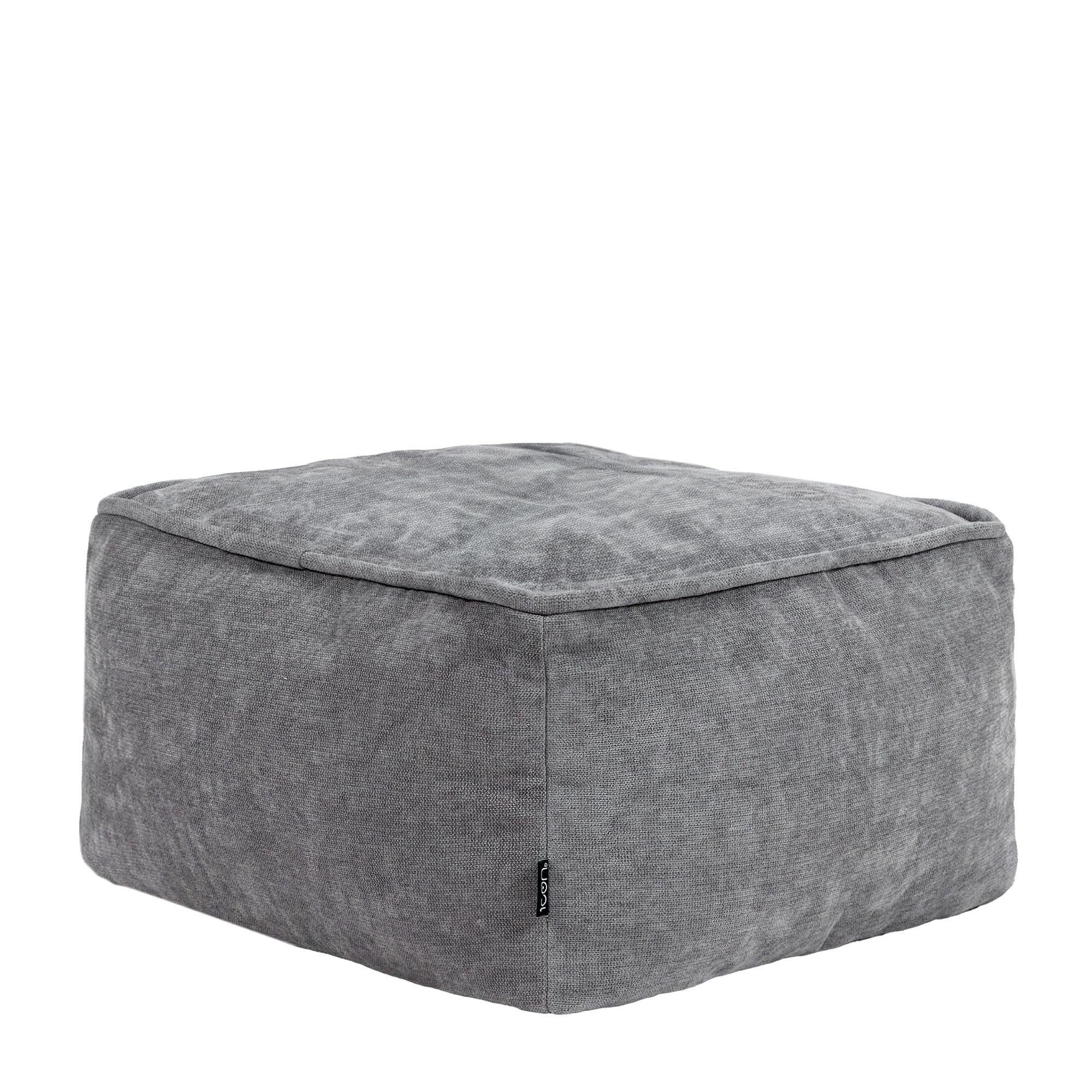 SITZPOUF Chenille Amara - Grau, Kunststoff/Textil (40/24/40cm) - icon