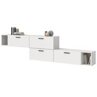 SIDEBOARD weiß 277 cm, Kommode mit Soft-Close - Schwarz/Weiß, Holzwerkstoff/Kunststoff (277/65/34cm) - Inn.Furn