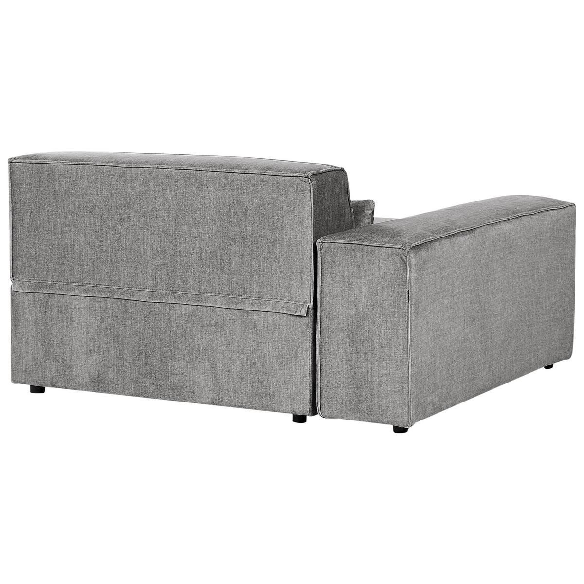 ECKSOFA Modul 4-Sitzer rechtsseitig Grau Stoff Hellnar - Dunkelgrau, Textil (364/176cm) - Beliani