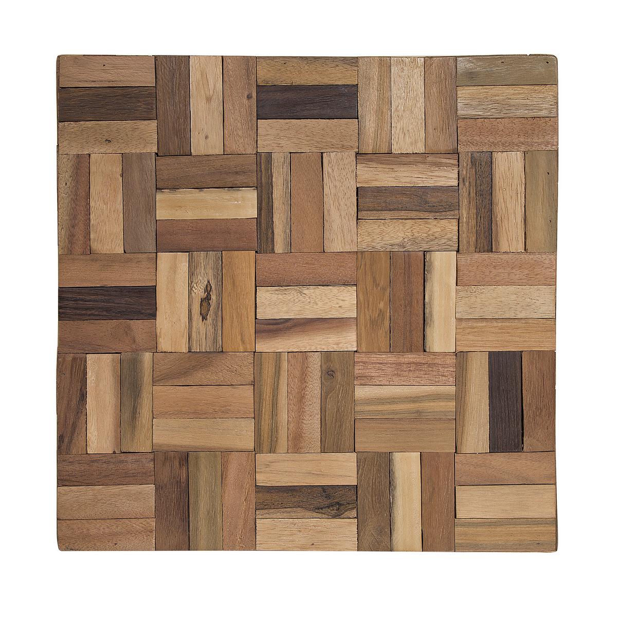 COUCHTISCH Teakholz braun quadratisch 45/45 cm Gameti - Dunkelbraun, Holz (45/45/40cm) - Beliani