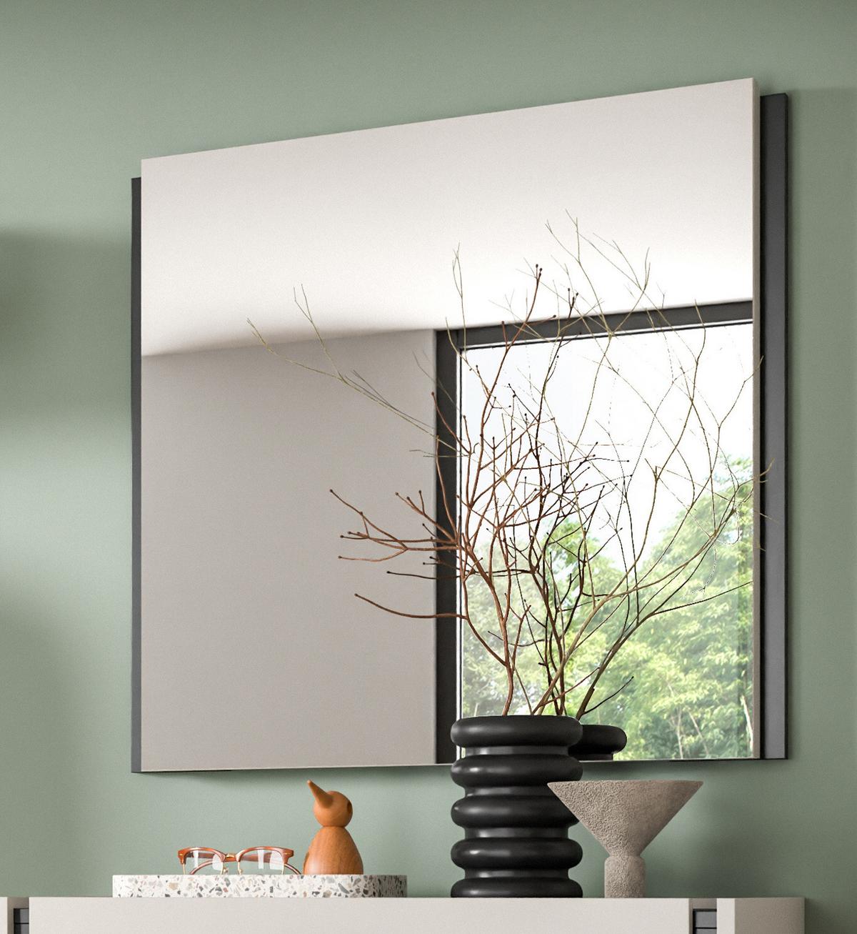 GARDEROBENSPIEGEL Kaschmir, Wandspiegel 72 x 70 cm - Kaschmir/Schwarz, Glas/Holzwerkstoff (72/70/5cm) - Inn.Furn