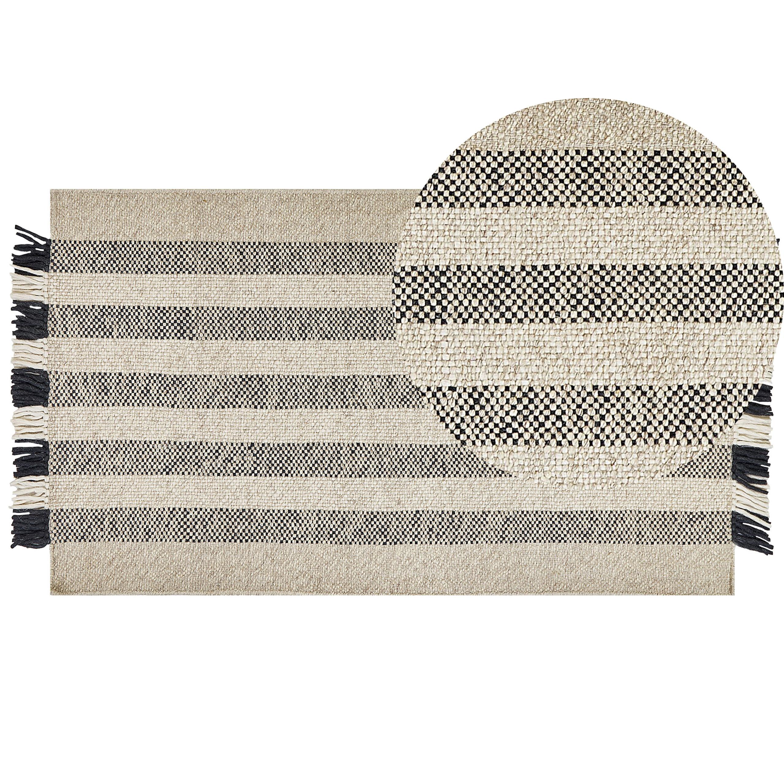 KURZFLOR-TEPPICH Tacettin 150/80 cm - Weiß, Textil (80/150cm) - Beliani