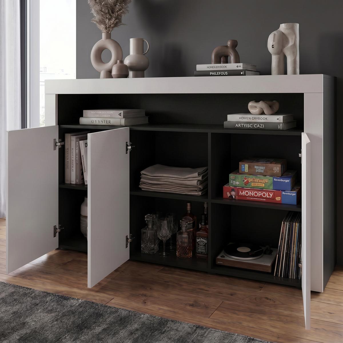 SIDEBOARD Valencia Cashmere / Cashmere - Kaschmir, Holzwerkstoff (155/92/40cm) - Vladon