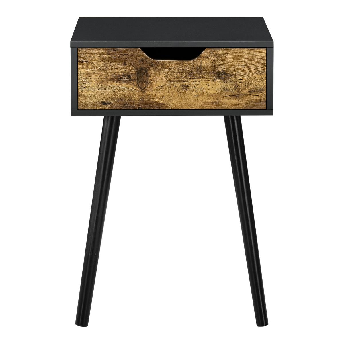 BEISTELLTISCH-SET 2 TLG. Östersund - Dunkelbraun/Schwarz, Holz/Holzwerkstoff (29.5/40/60cm) - [en.casa]