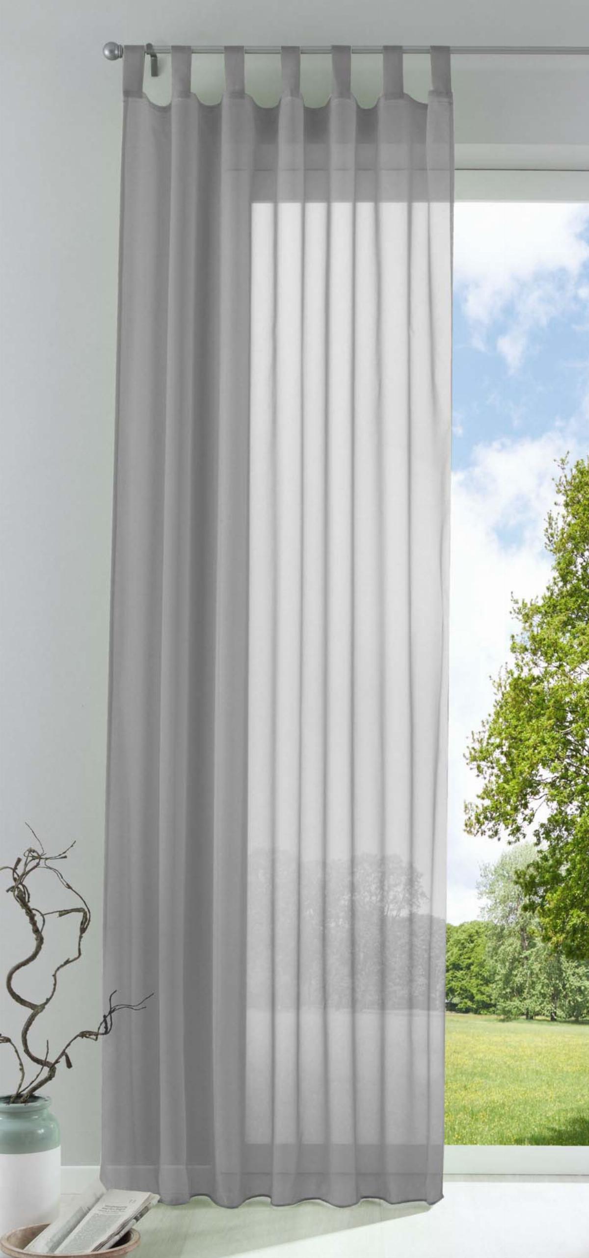 SCHLAUFENSCHAL PULA HxB 245x140 cm Grau - Grau, Textil (140/245cm) - Gardinenbox
