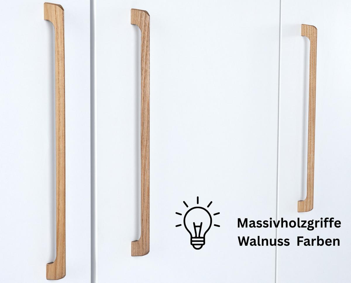 BABYZIMMER SET Lina 3-tlg. Soft-Close - Walnussfarben/Weiß, Holz/Holzwerkstoff (1/1/1cm) - arthur berndt
