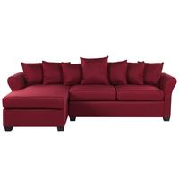 ECKSOFA Polsterbezug Dunkelrot Vikna - Dunkelrot, Textil (250/140cm) - Beliani