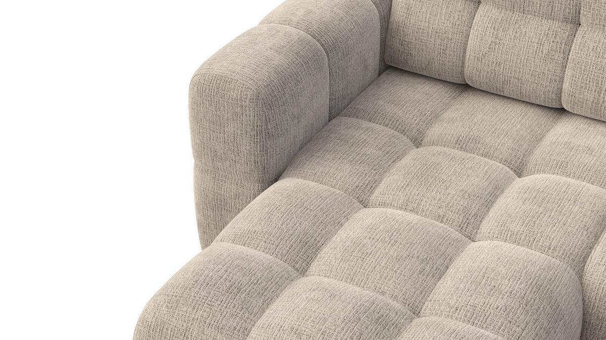ECKSOFA CLOUDI 4-Sitzer links, beige - Beige/Schwarz, Holz/Textil (294/160cm) - Wozimo