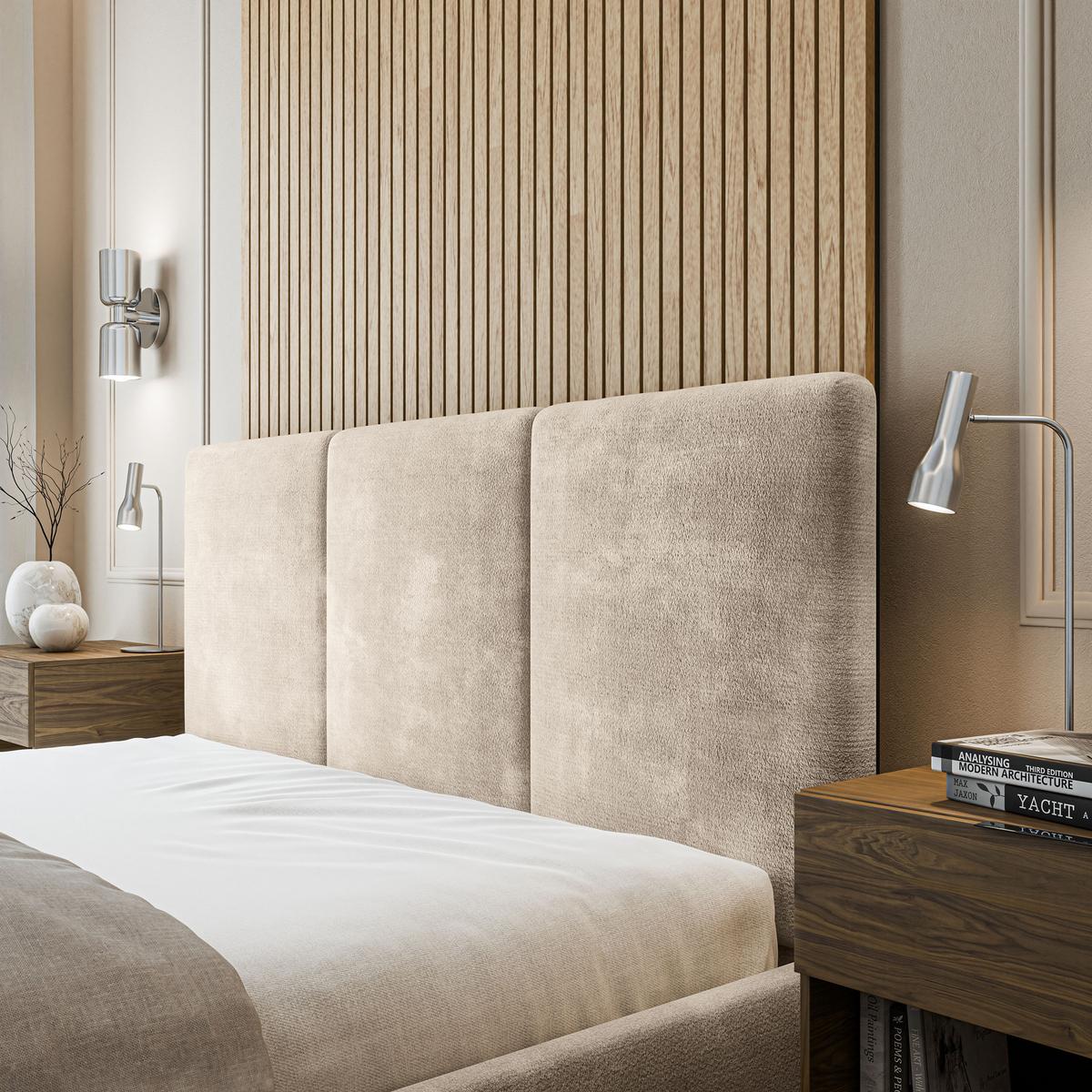 POLSTERBETT AZURI 160x200 cm mit Bettkästen - Creme - Creme, Holz (160/200cm) - MASSENO