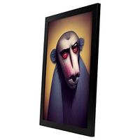 POSTER Set mit 4 Neugierig Tier im T Burton Goth Stil A3 Schwarzer Rahmen - Schwarz, Papier (29.7/3cm) - Nacnic