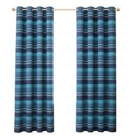 ÖSENVORHANG Morocco blickdicht 2er-Set, 167/228 cm - Blau, Textil (167/228cm) - Homescapes
