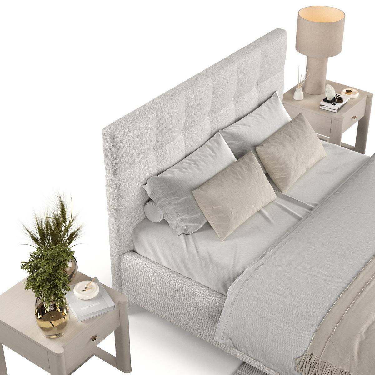 POLSTERBETT Cora 120/200 cm Hellbeige im Riva Stoff - Beige/Naturfarben, Holz/Holzwerkstoff (120/200cm) - AltaBeds