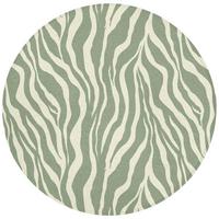 BADEMATTE Zebra - Motiv - Grün Badvorleger 70x70 cm - Salbeigrün, Textil (70/70cm) - OnlyWow