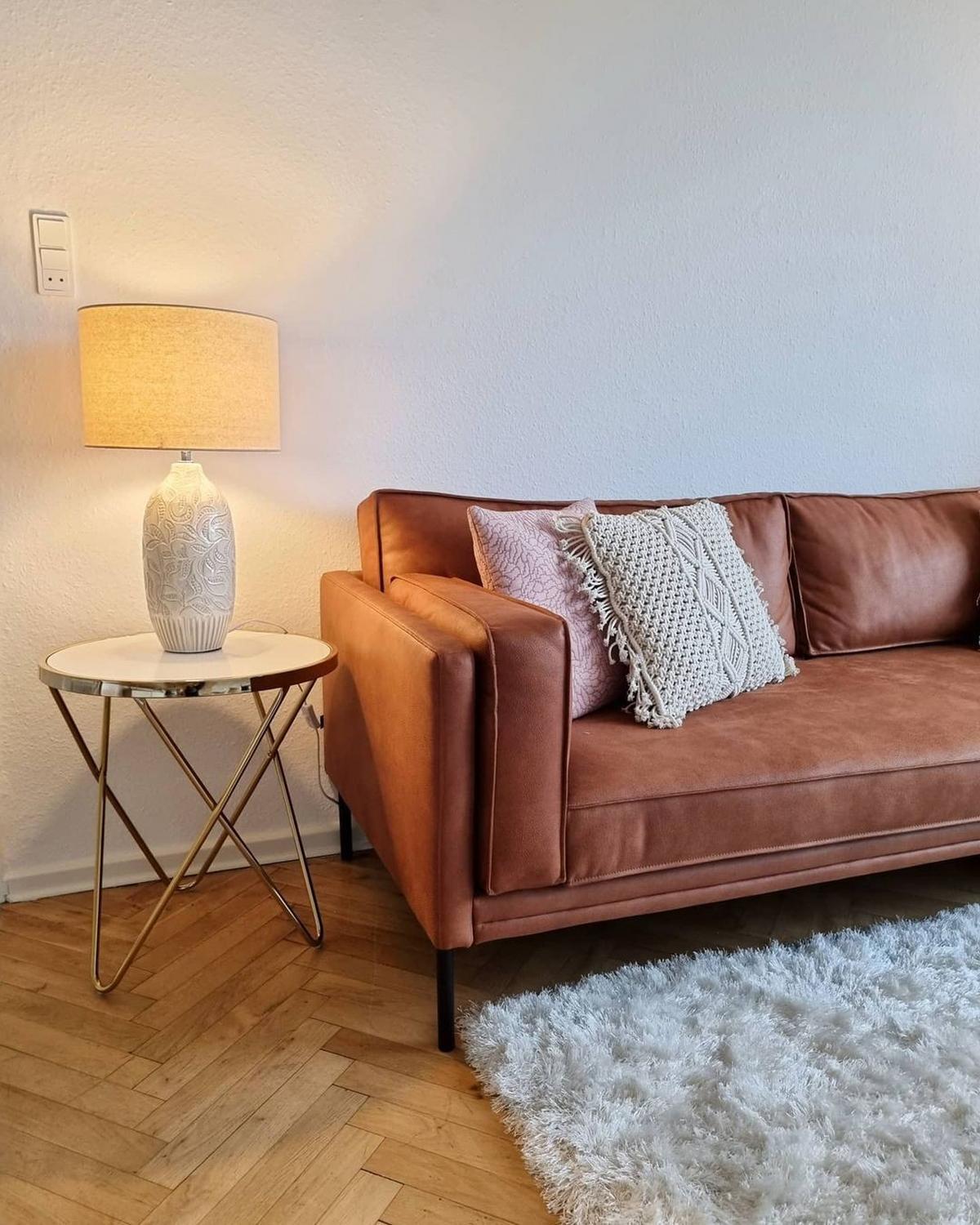 TISCHLEUCHTE Salza 32/32/57 cm - Beige, Keramik (32/32/57cm) - Beliani