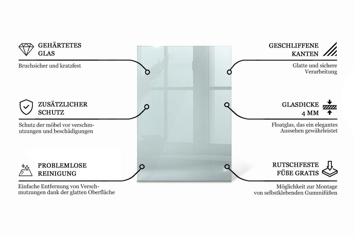 TISCHPLATTE 100 x 70 cm Transparente Glasplatte - Transparent, Glas (70/100/0.4cm) - TULUP