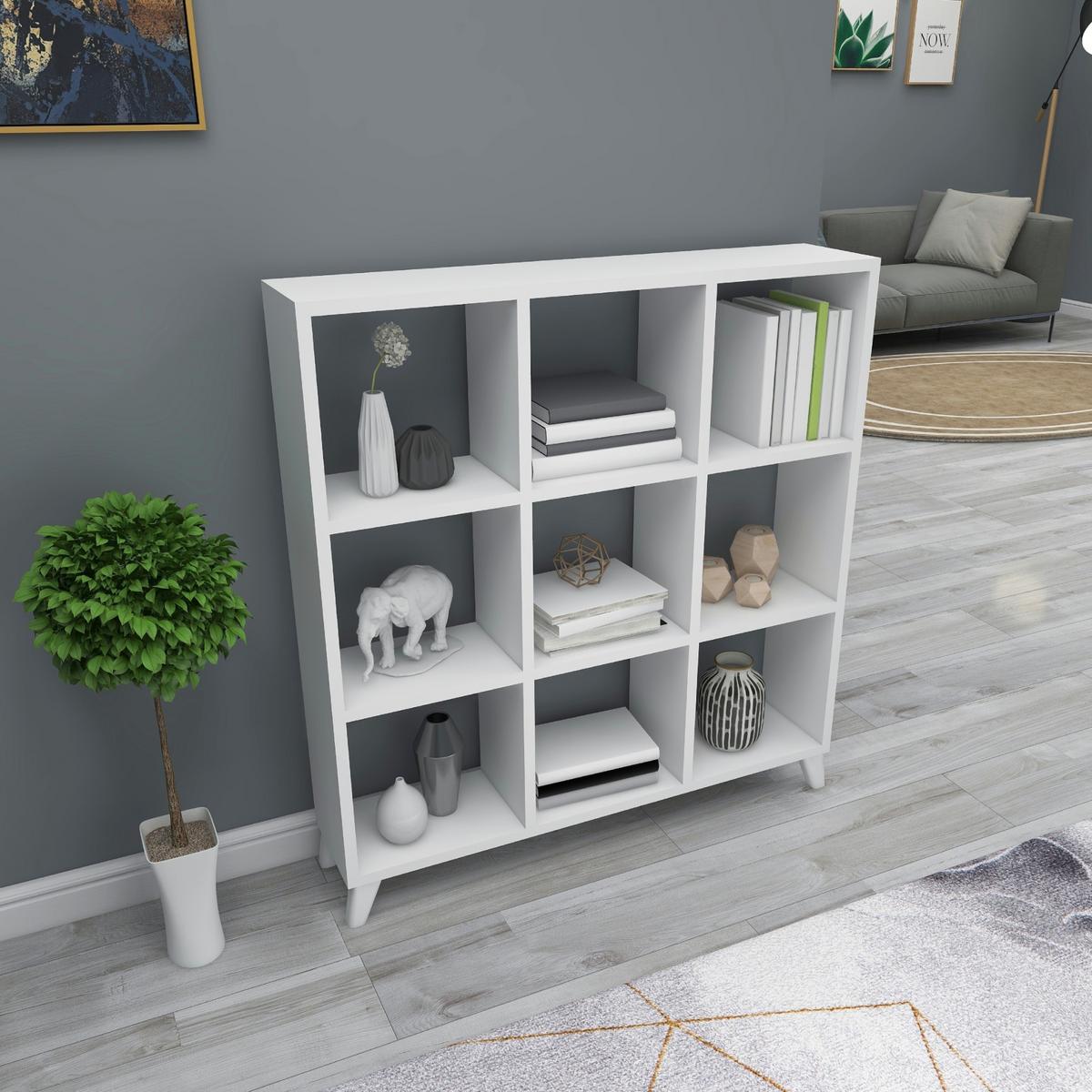 STANDREGAL Svedala - Weiß, Holzwerkstoff (88/100/20cm) - [en.casa]