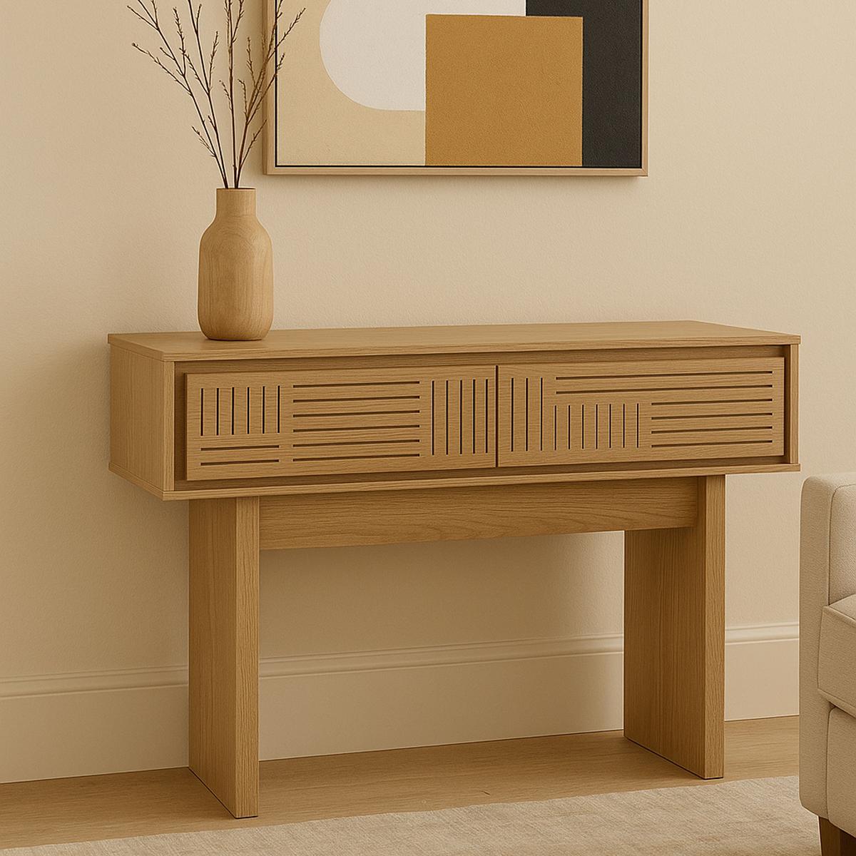 KONSOLENTISCH eckig Beige - Beige, Holz (41/110/86cm) - MCW