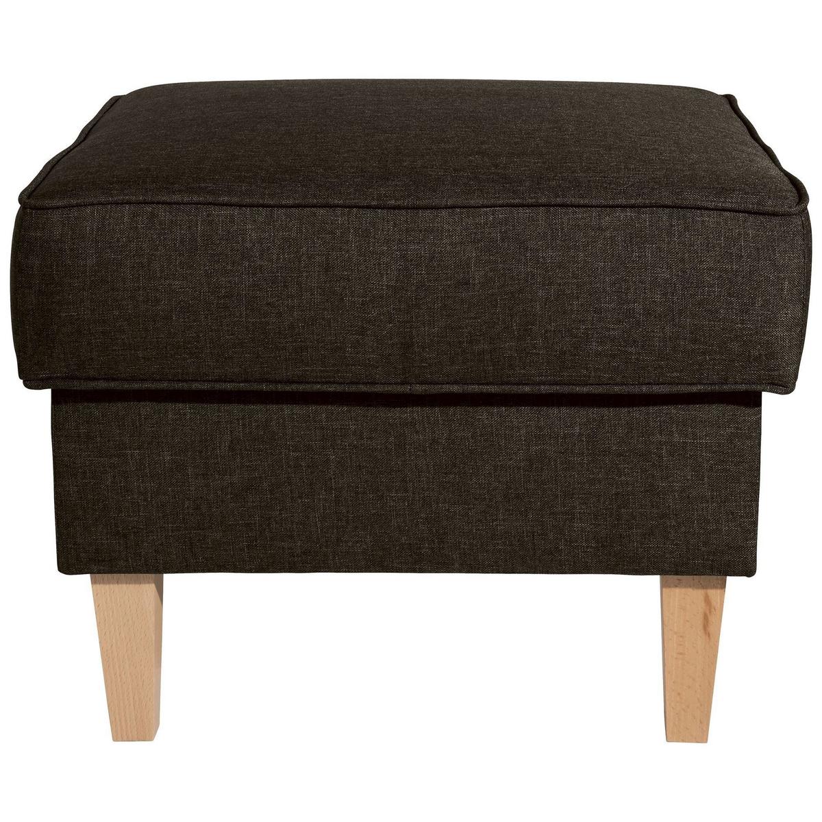 HOCKER Karlen Bezug Flachgewebe Buche natur / braun - Buchefarben/Braun, Kunststoff (53/45/53cm) - 58aufmkessel