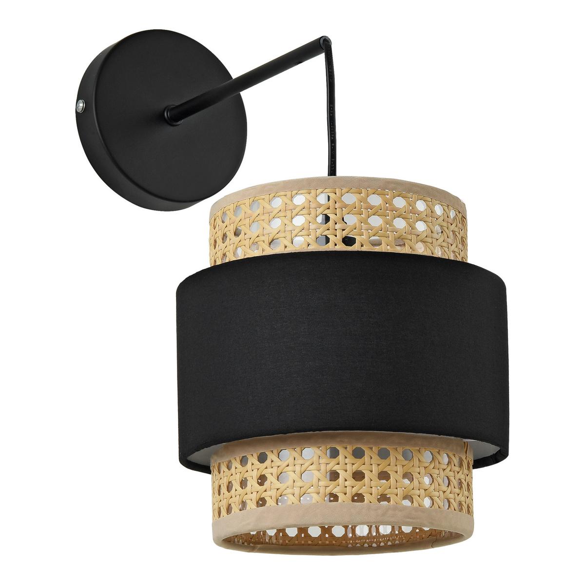 WANDLEUCHTE Southampton - Beige/Schwarz, Kunststoff/Metall (30/36/18cm) - lux.pro