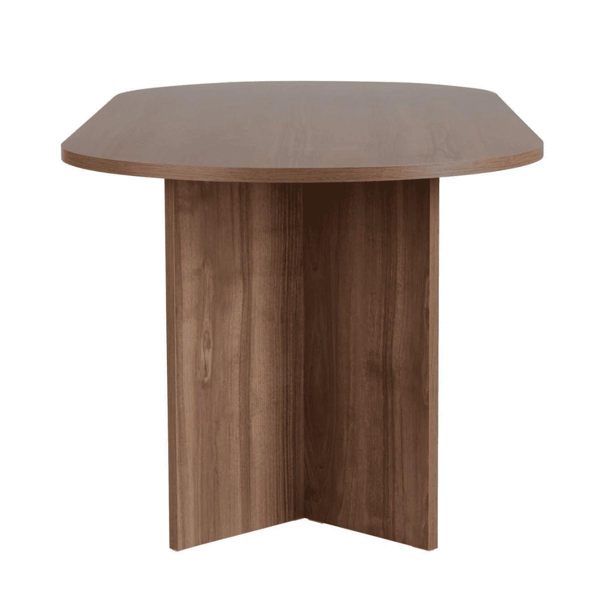 ESSTISCH mit ovaler Tischplatte L200 cm 90/200/75 cm - Naturfarben, Holzwerkstoff (96/90/75cm) - Calicosy