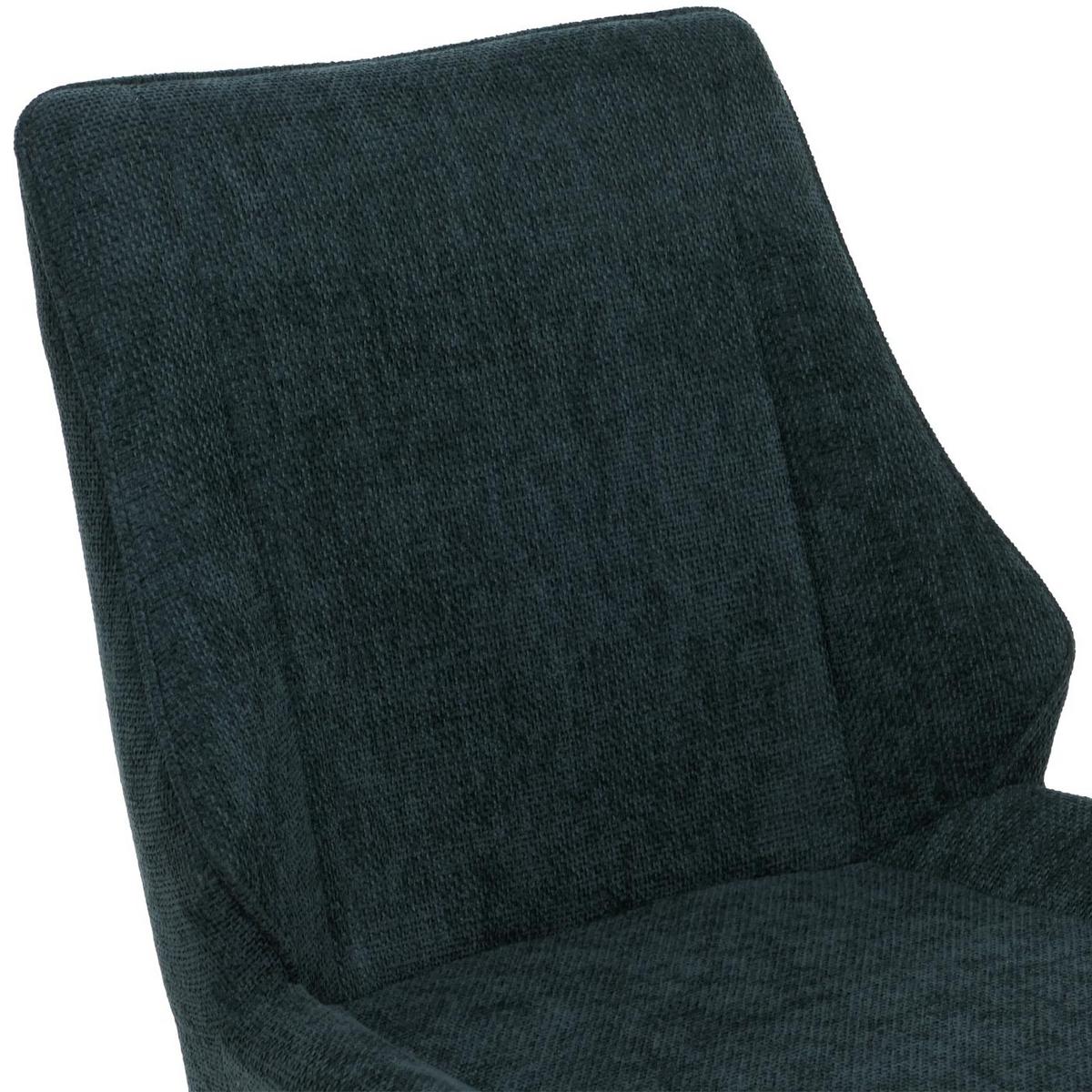 ESSZIMMERSTUHL Schwarz, Petrol 2er-Set - Petrol/Schwarz, Textil (55/88/42cm) - MCW