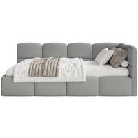 JUGENDBETT Cloudy Grau 120 cm, Bouclé - Schwarz/Grau, Kunststoff/Textil (120/200cm) - Selsey