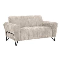 2-SITZER SOFA Volare beige - Beige/Schwarz, Textil/Metall (160/83/98cm) - Beautysofa