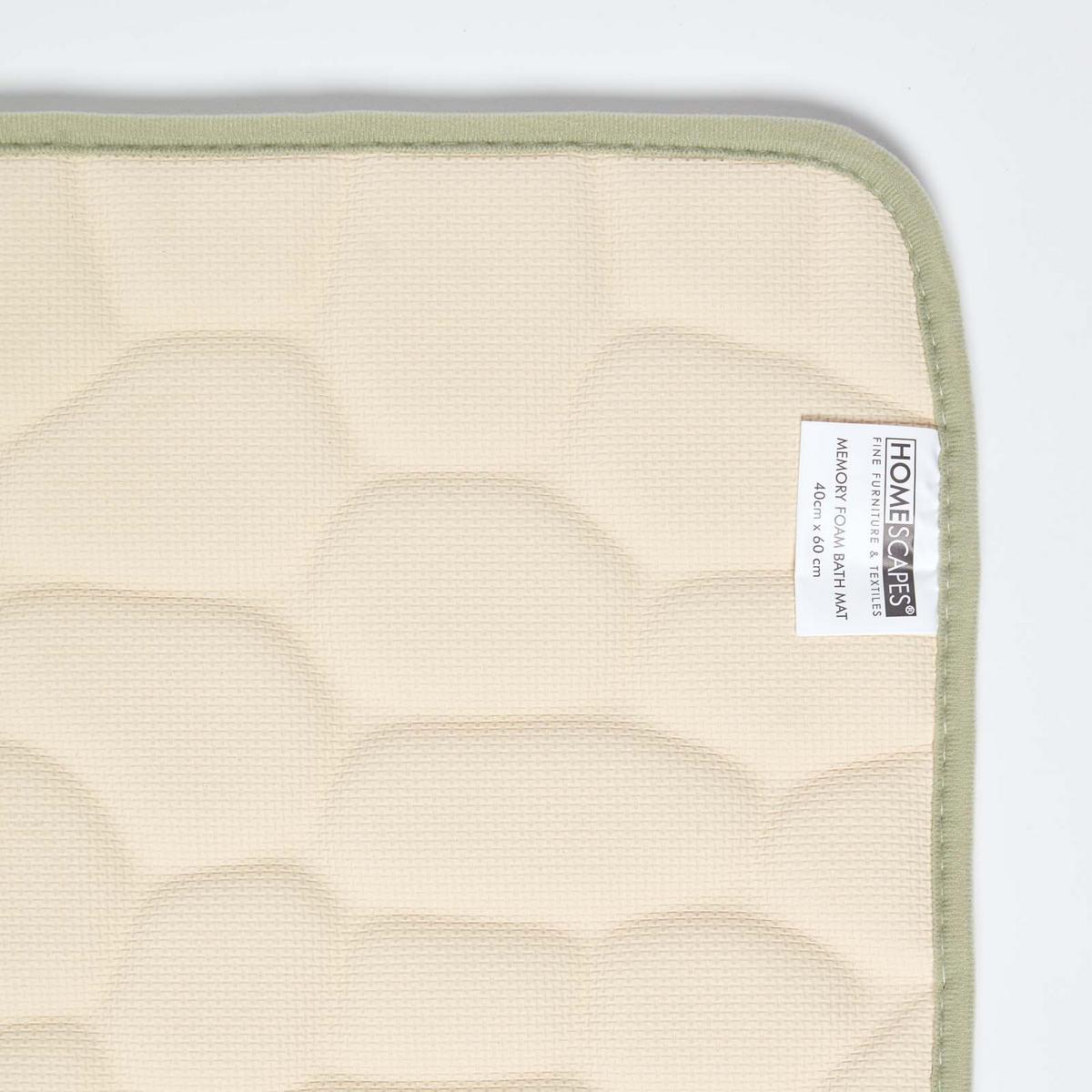 BADEMATTE Memory Foam Kiesel-Design 40/60 cm - Salbeigrün, Textil (40/60cm) - Homescapes