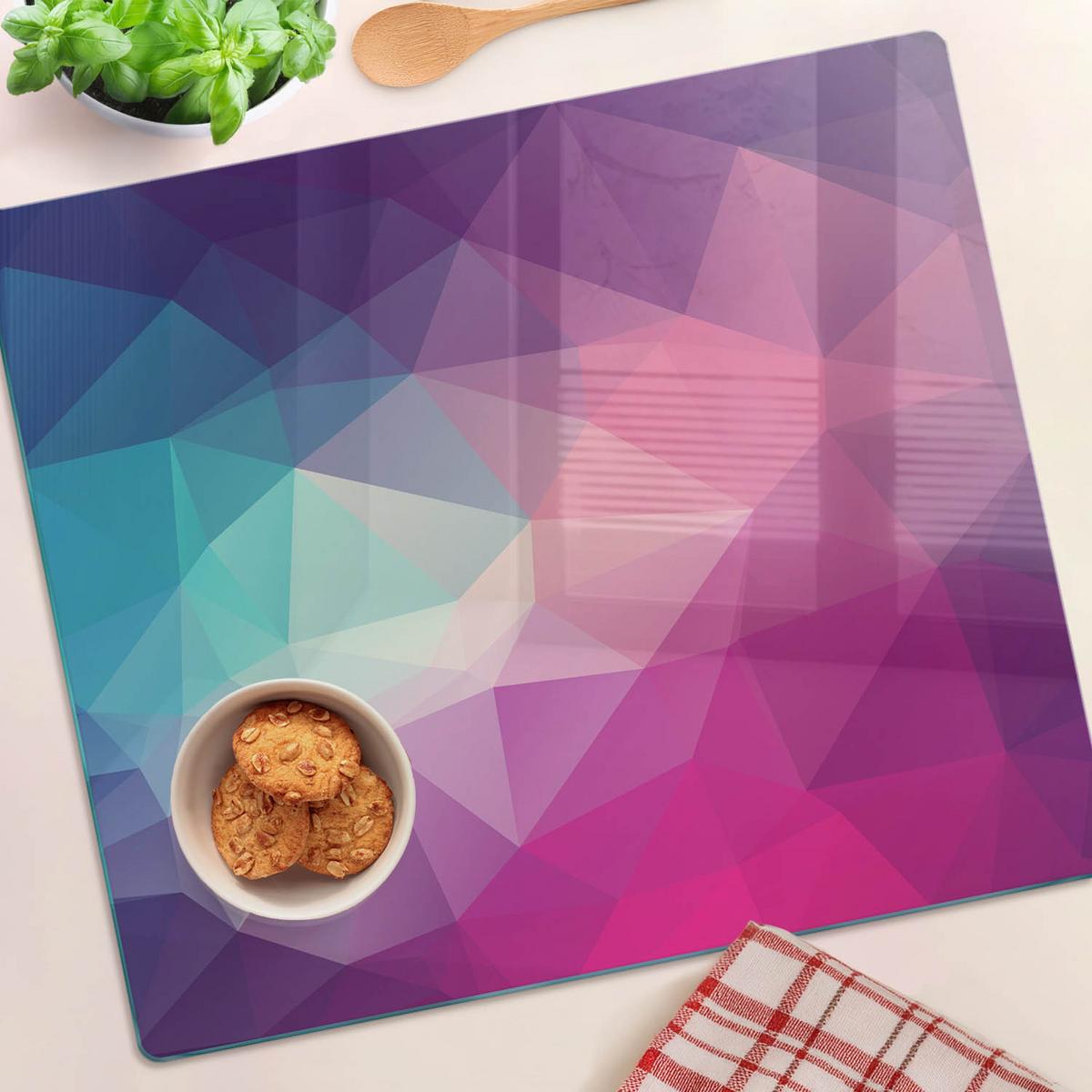 GLASPLATTE 60x52 cm Abstrakt - Multicolor, Glas (60/0.4/52cm) - TULUP