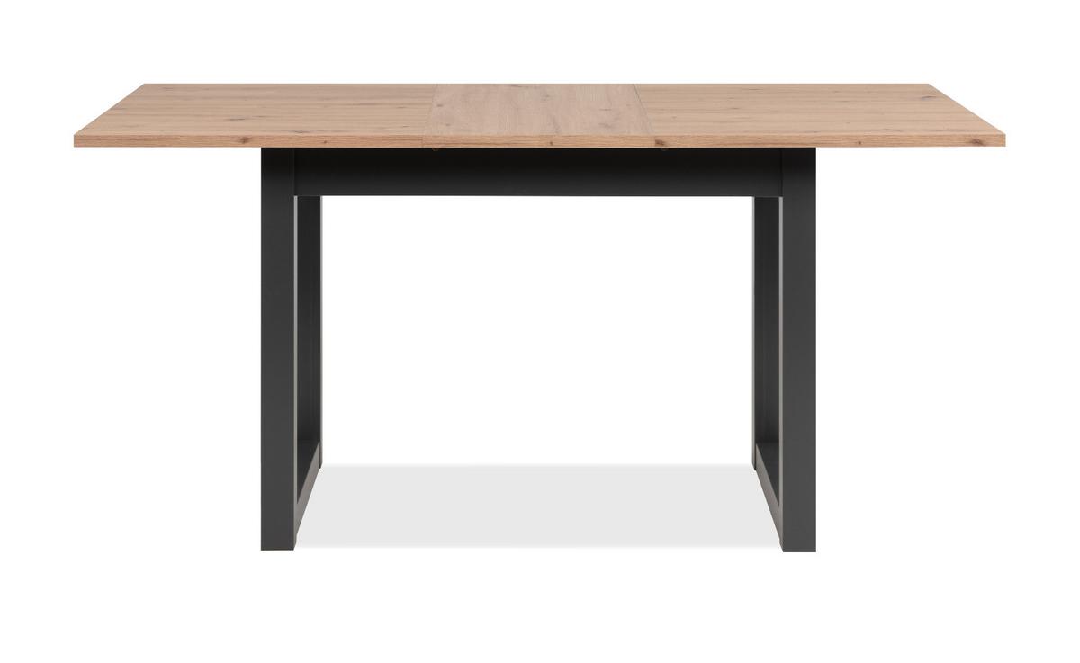 ESSTISCH Eiche Artisan, grau 120/160 cm, Küchentisch ausziehbar - Anthrazit/Eiche Artisan, Holzwerkstoff (90/160/75cm) - Furn.Design