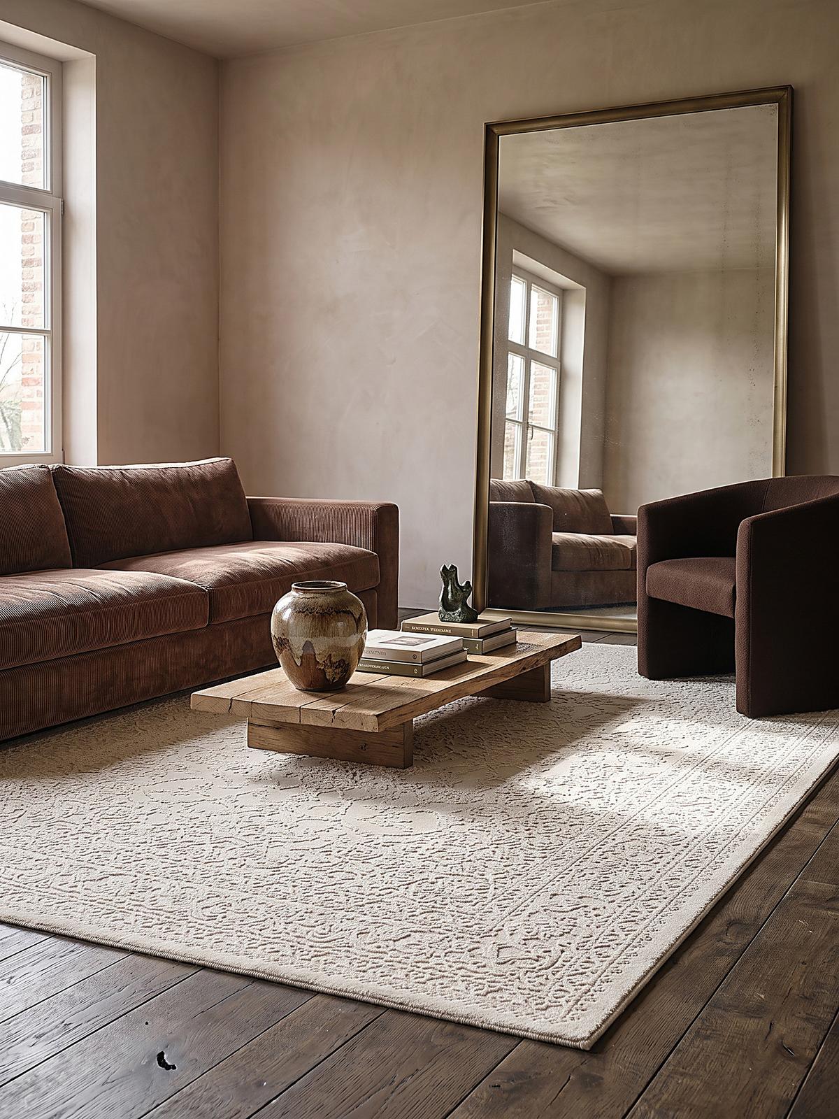 TEPPICHLÄUFER Uni KASOS Polyester Creme 80 x 150 cm - Beige, Textil (80/150cm) - KADIMA DESIGN