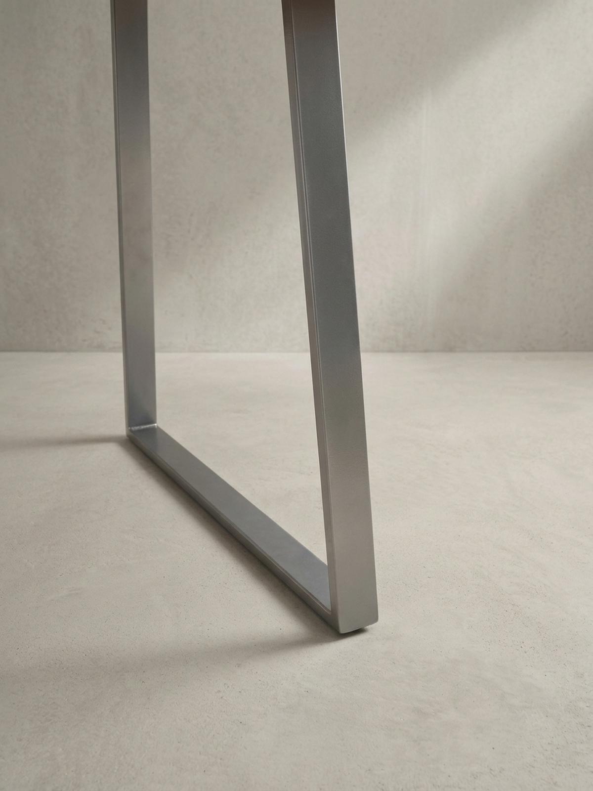 SCHREIBTISCH Massivholz Baumkante Chromgestell Handarbeit TARN, Goldbraun-Chrom 160x80x76 cm - Chromfarben/Braun, Holz/Metall (80/160/76cm) - KADIMA DESIGN
