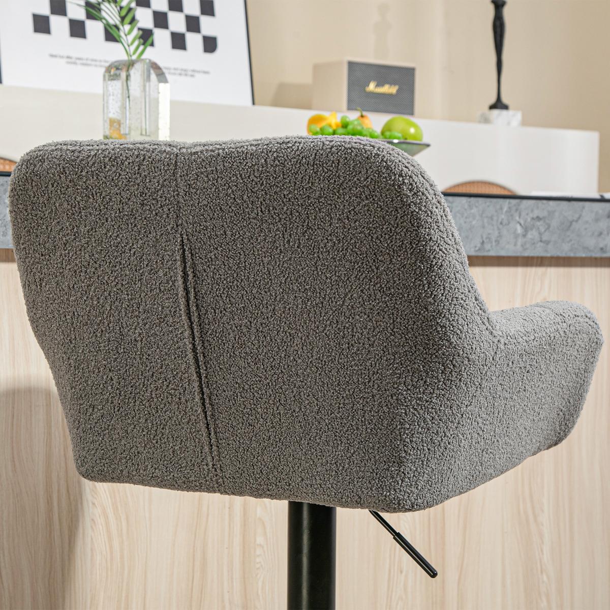 BARHOCKER 2er Set Polyester Stahl Grau - Grau, Textil (52.5/114/57.5cm) - HOMCOM