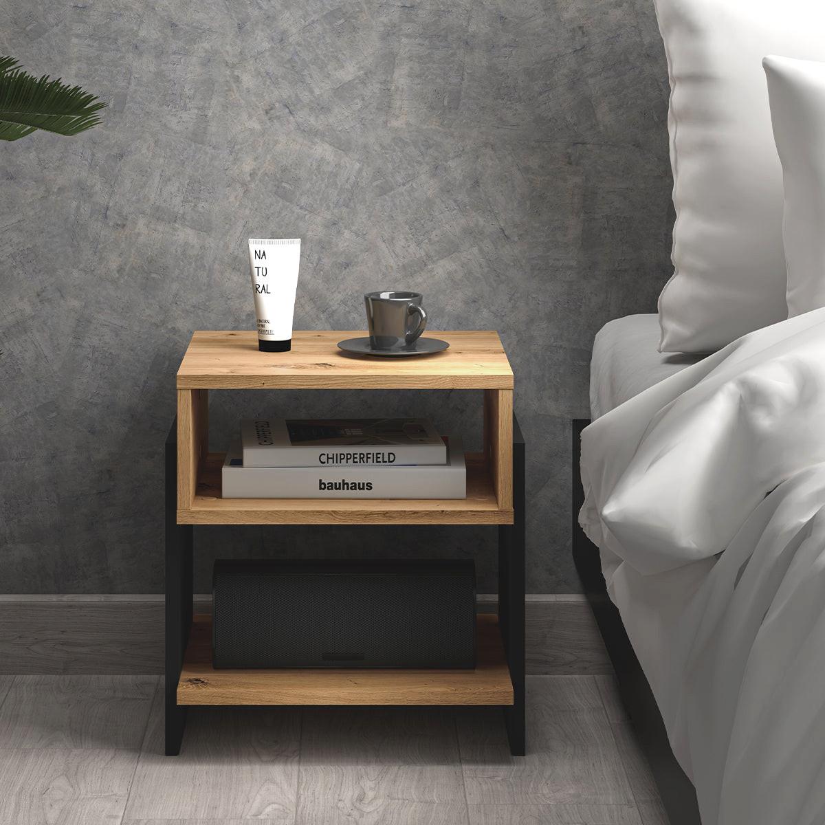 NACHTTISCH Tara Holz - Braun, Holzwerkstoff (42/46/35cm) - Petits-meubles