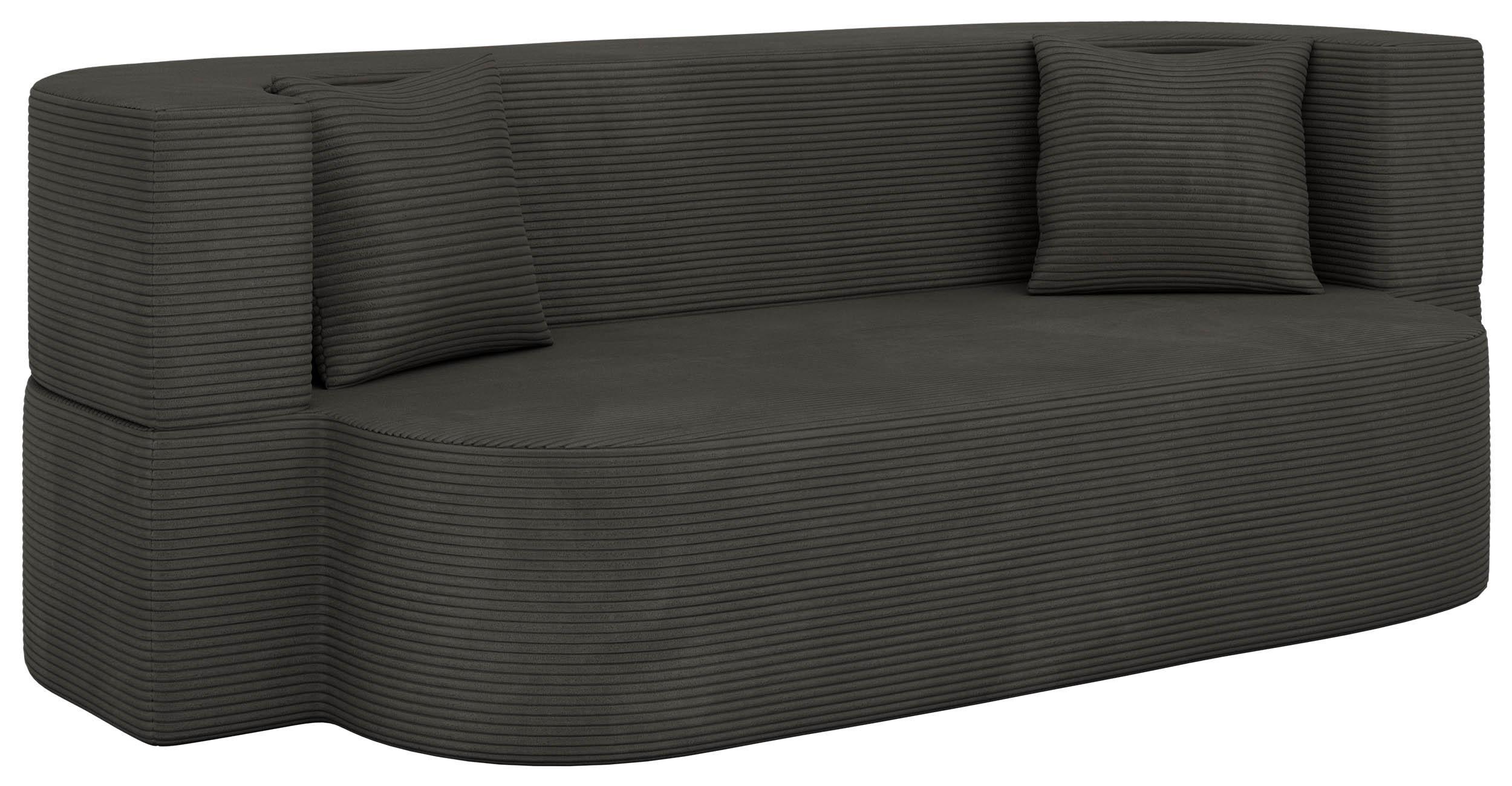 3-SITZER SOFA OVELA Dunkelgrau Cord - Dunkelgrau, Textil (200/70/100cm) - MKS
