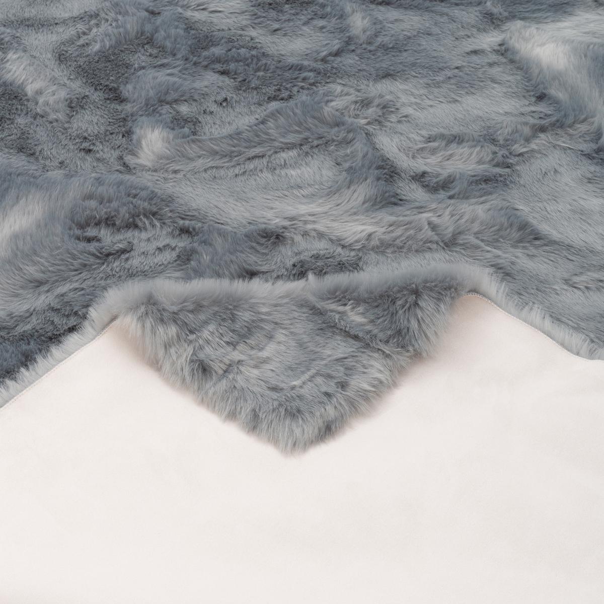 LUXUS SUPER SOFT FELLTEPPICH ASPEN MELIERT - Grau, Textil (70/140cm) - Pergamon