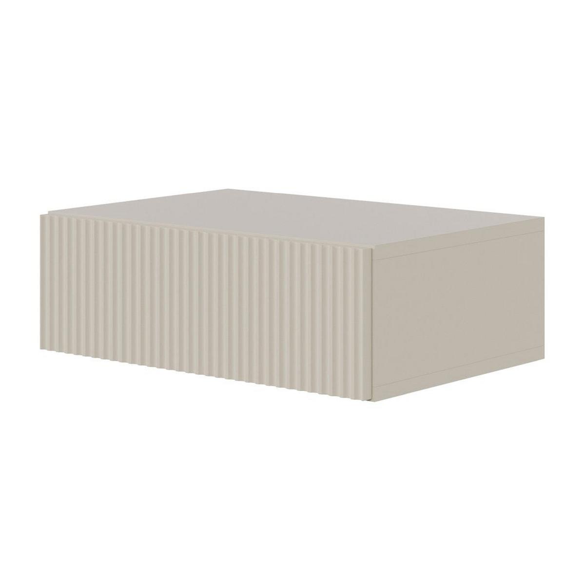NACHTSCHRANK Veldio Graubeige 50 cm - Taupe, Holzwerkstoff (50/17/35.6cm) - Selsey