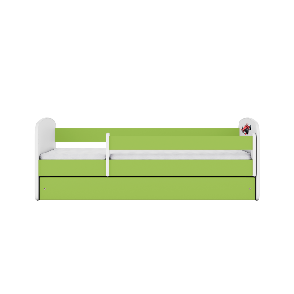 KINDERBETT Formel 1 mit Schublade 140/70 80/61/144 - Grün, Holzwerkstoff (70/140cm) - RAUMHIRSCH FURNITURE