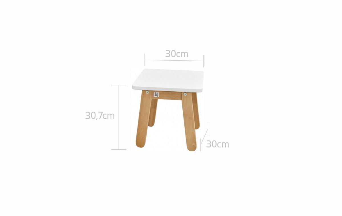 KINDERSTUHL Woody - Weiß, Holzwerkstoff (30/31/30cm) - RAUMHIRSCH FURNITURE