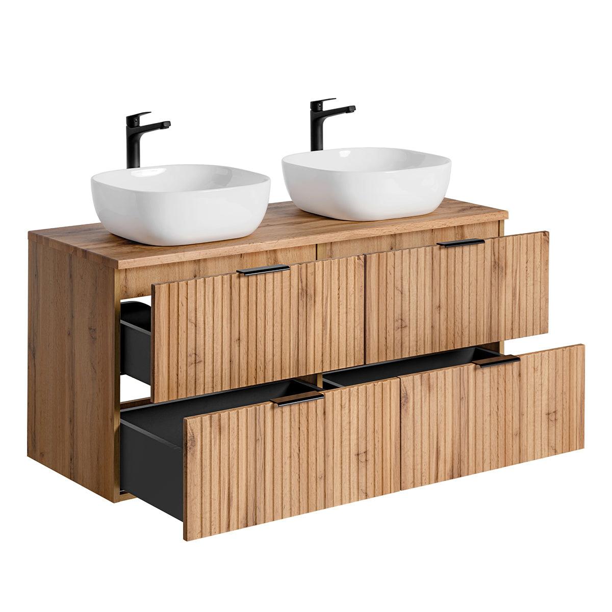 DOPPELWASCHTISCH 120.8cm Adriel Holz - Braun, Holzwerkstoff (120.8/59/46cm) - Petits-meubles