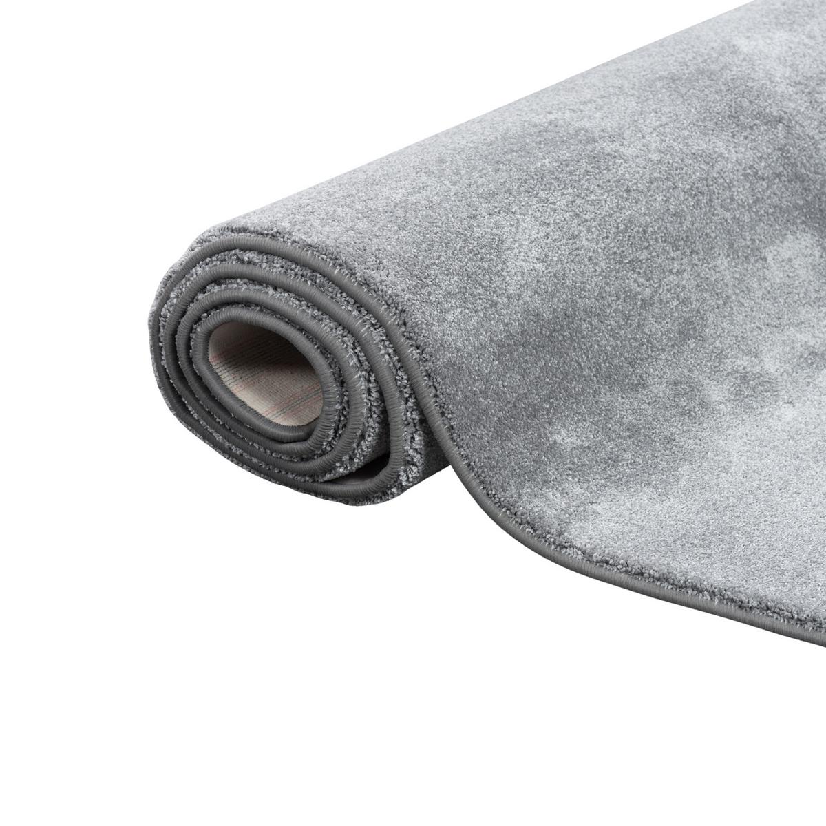 HOCHFLOR LUXUS VELOURS TEPPICH TOUCH - Grau, Textil (80/240cm) - Snapstyle