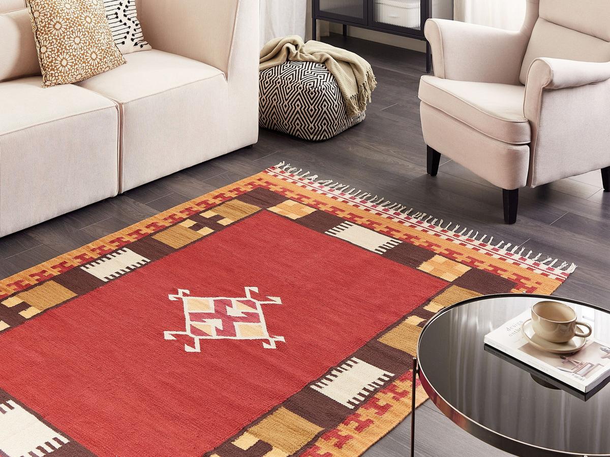 KELIM-TEPPICH Parakar 200/140 cm - Multicolor, Textil (140/200cm) - Beliani