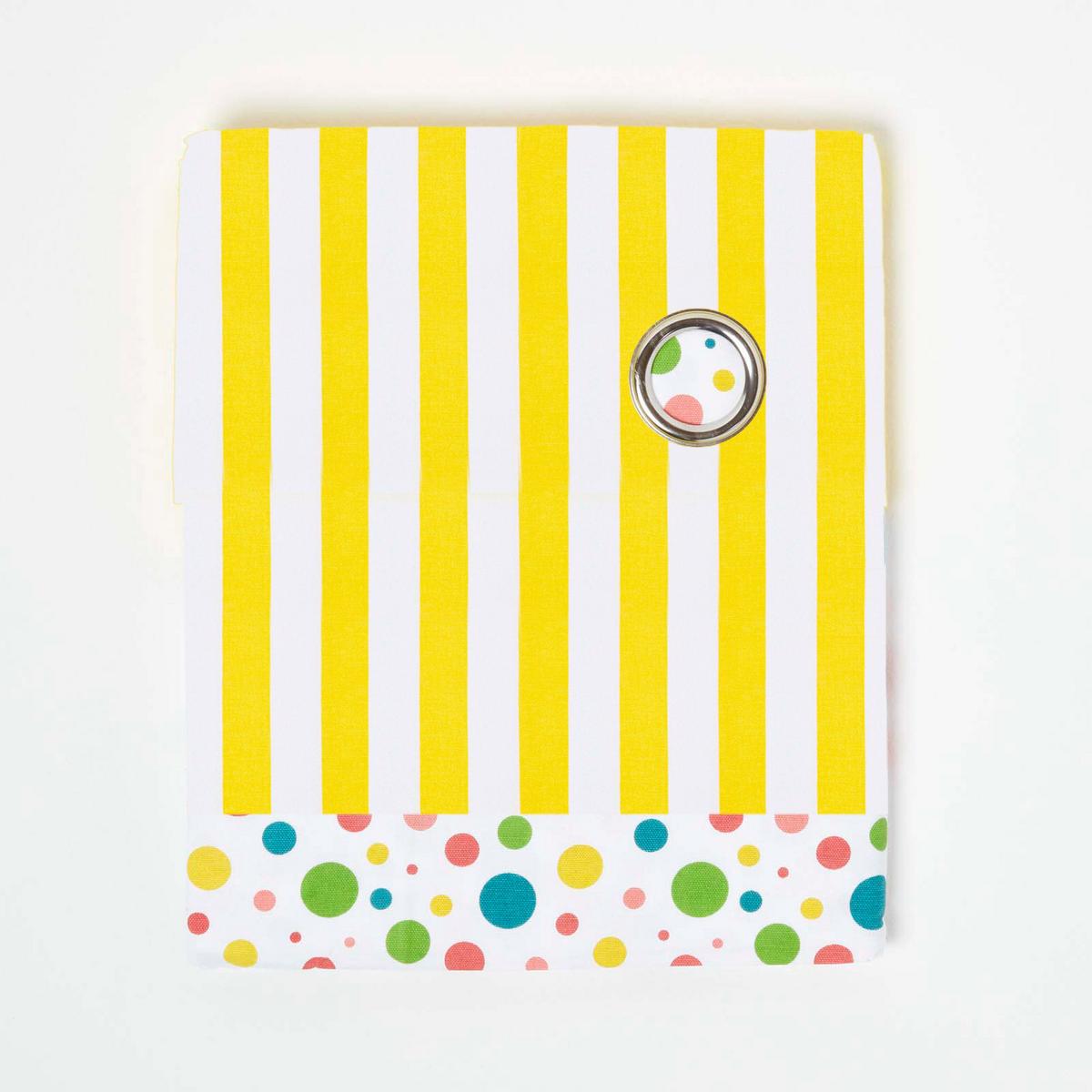 ÖSENVORHANG Bunte Punkte blickdicht 2er-Set, 137/182 cm - Multicolor, Textil (137/182cm) - Homescapes
