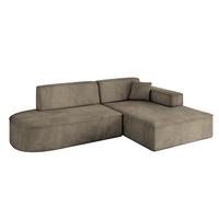 ECKSOFA Ottomane Rechts IREA-L1-v4 - 234x171x79 cm Braun - Braun, Holzwerkstoff/Textil (171/234cm) - ALTDECOR