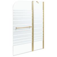 BADEWANNENAUFSATZ 140/100 cm Gold Tuapi - Transparent/Goldfarben, Glas (100/140cm) - Beliani