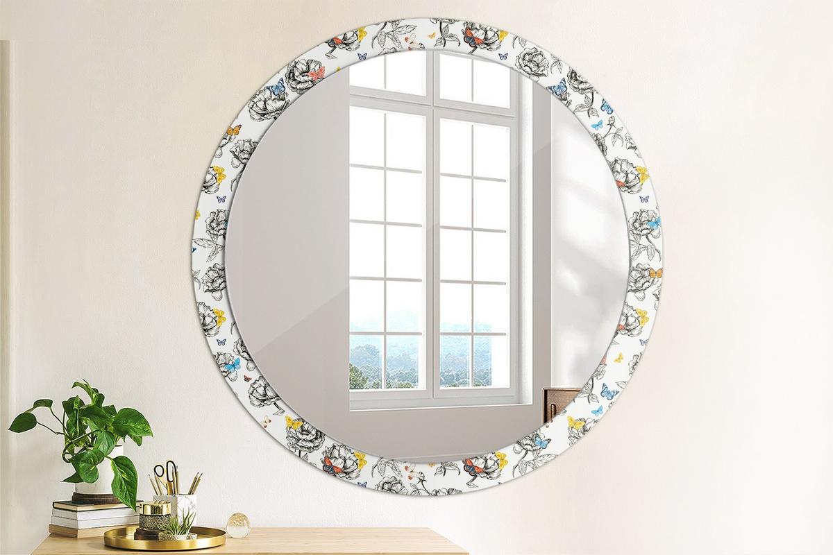 SPIEGEL Rund Ø 100 cm mit Aufdruck - Multicolor, Glas (100/100/0.4cm) - Wallfluent
