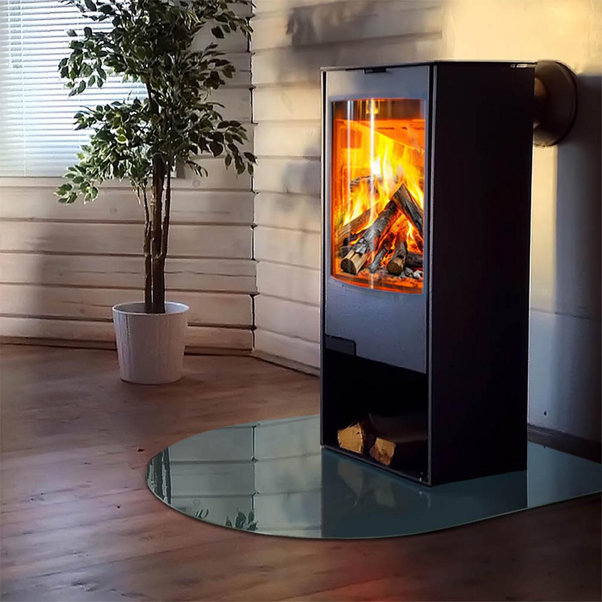 GLASPLATTE für Kamin 100x100 cm - Türkis, Glas (100/100/0.4cm) - TULUP