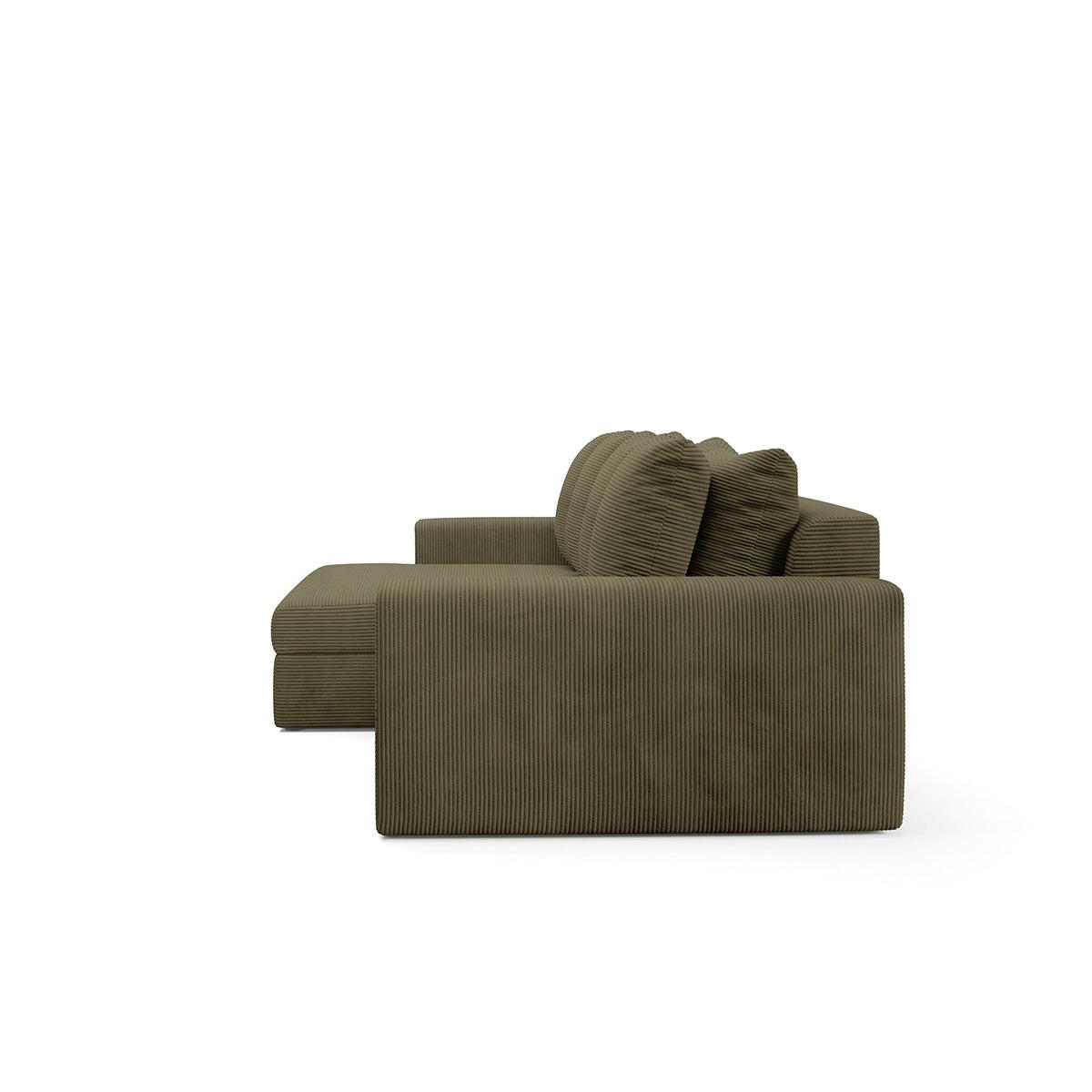 ECKSOFA Paola 3 Sitzplätze Grün - Grün, Holz (272/167cm) - Petits-meubles