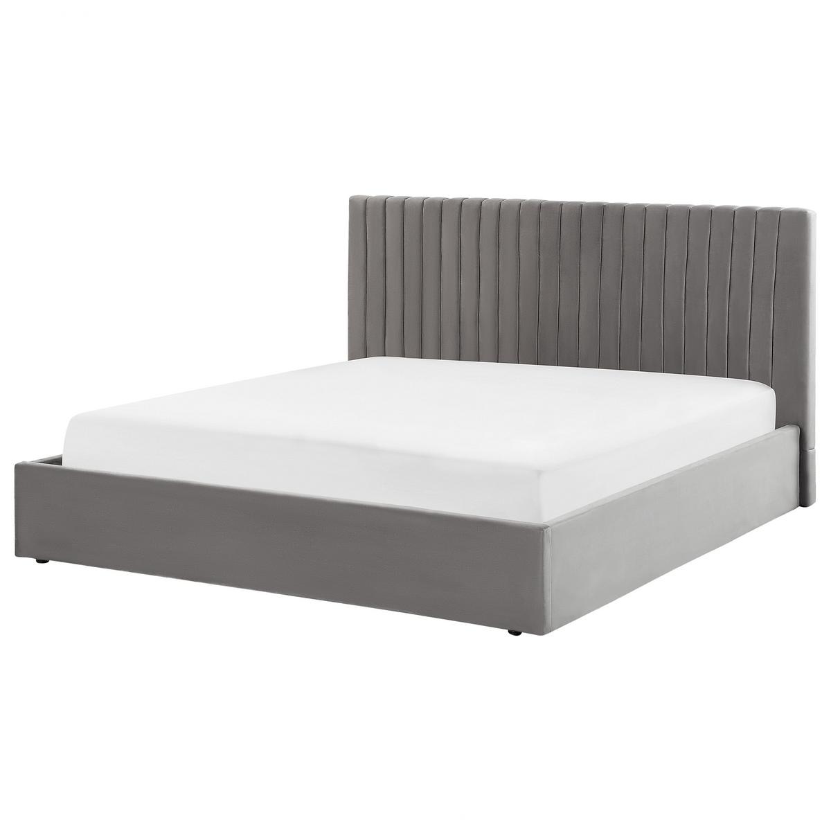 POLSTERBETT 180x200 cm Grau Vion - Grau, Textil (180/200cm) - Beliani